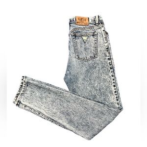 Guess by Marciano High-Rise Acid Wash Jeans - Light Blue